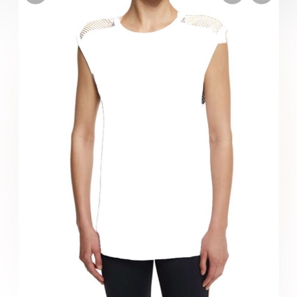 Alala White Mesh Back Muscle Tank